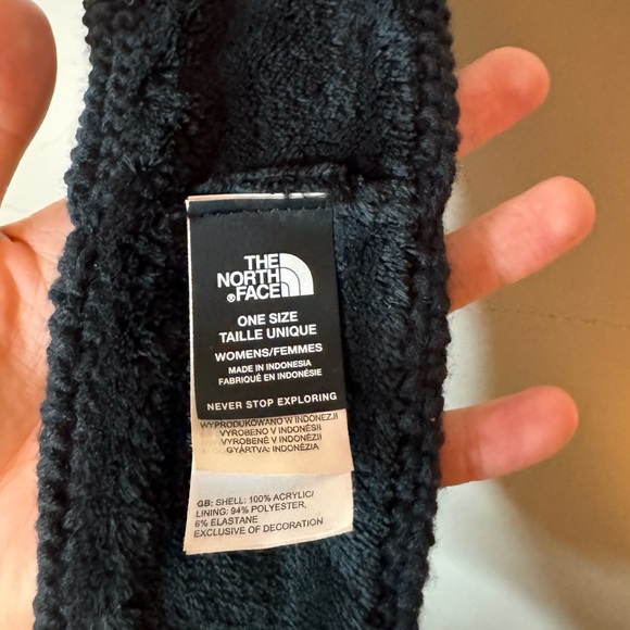 The North Face Cable Minna Fleece Lined Acrylic Earband Womens One Size Black - Picture 7 of 12